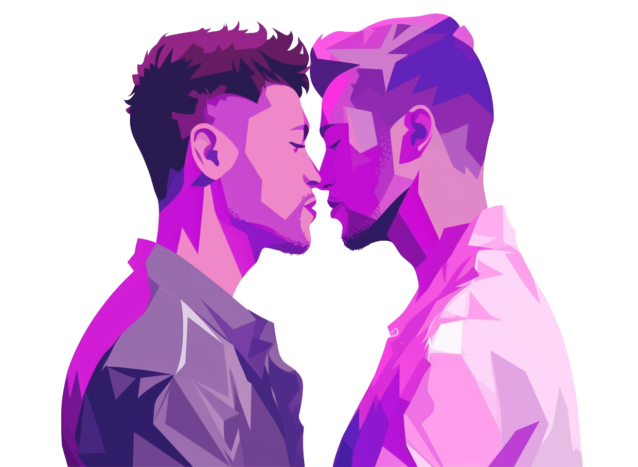 mannen kus