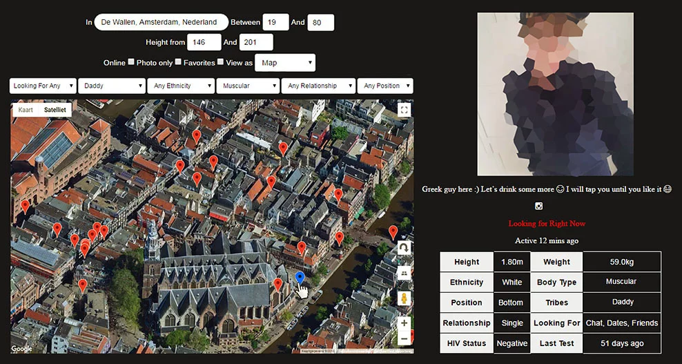 locatie grindr amsterdam