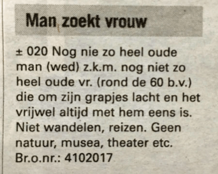 man zoekt vrouw