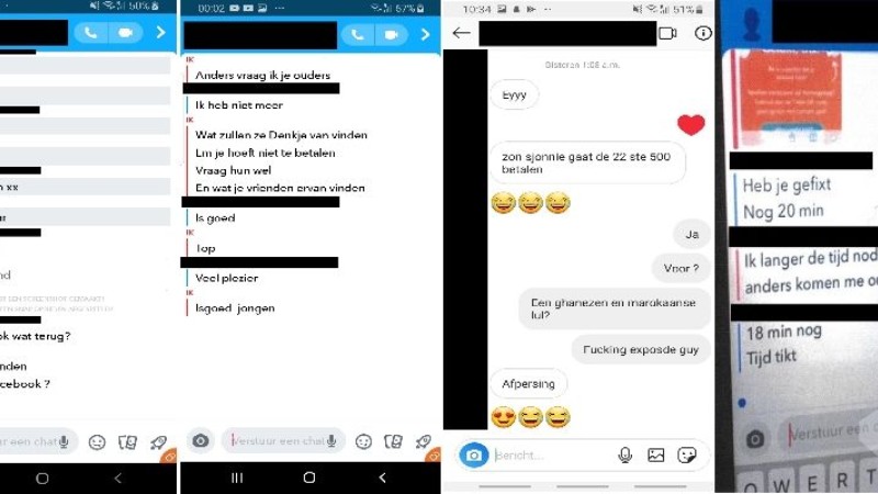 sextortion chatgesprekken