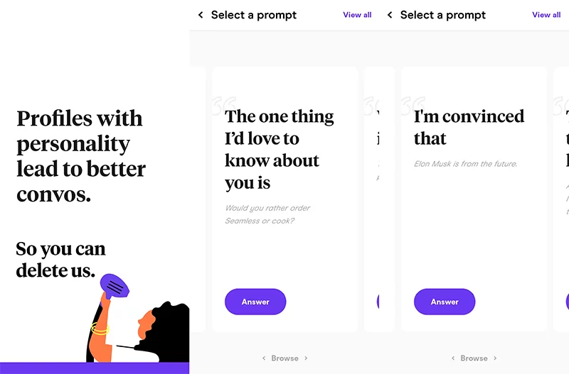 hinge prompts