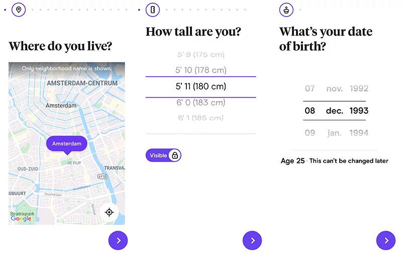 hinge registreren