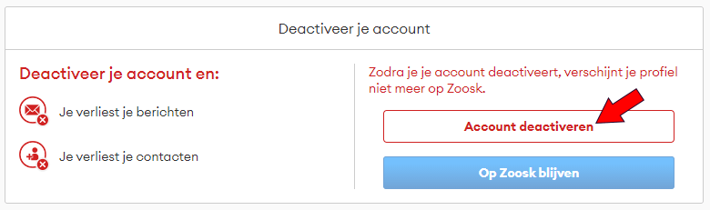 zoosk deactiveren