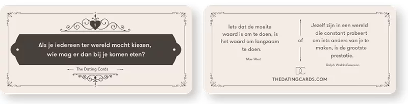 voor achter kaarten