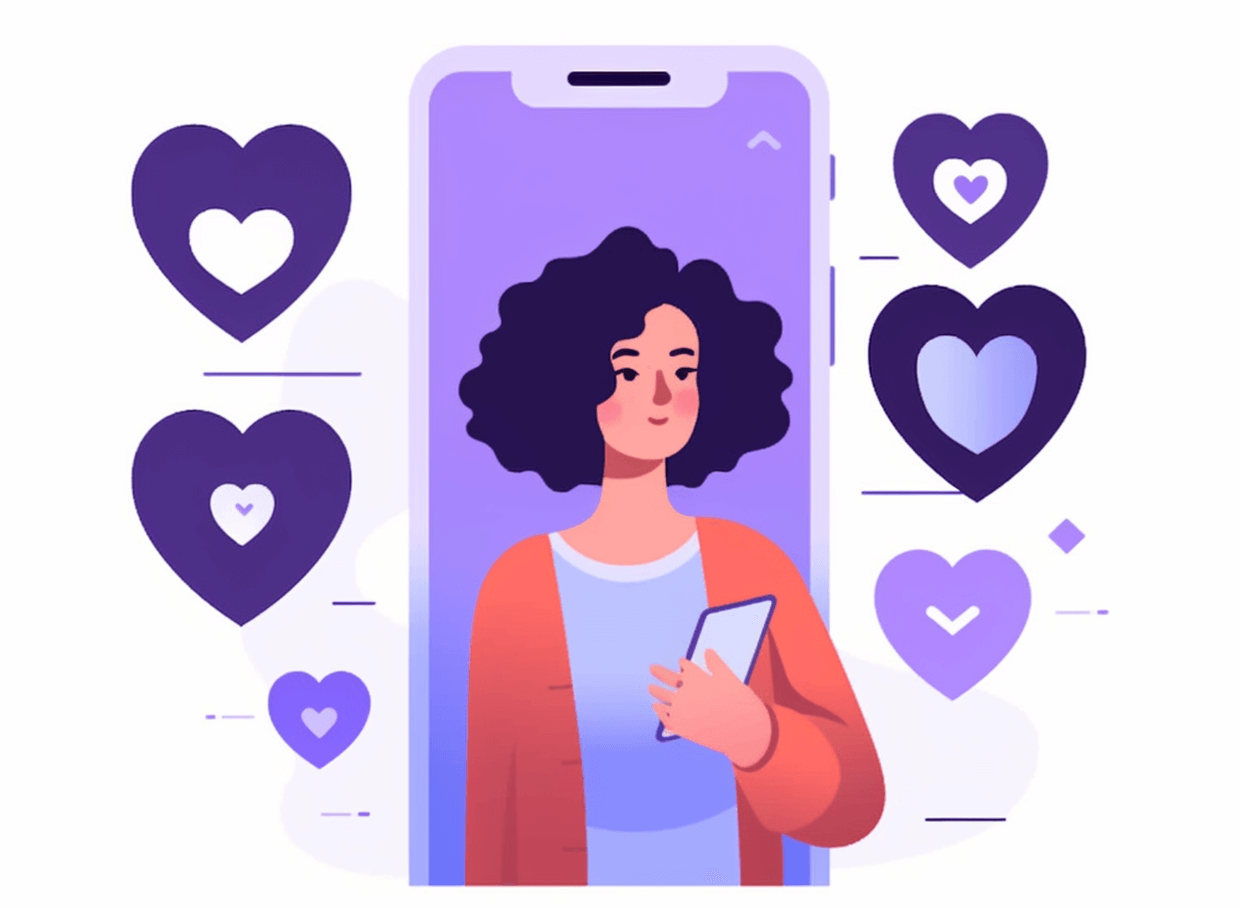 liefde app vrouw