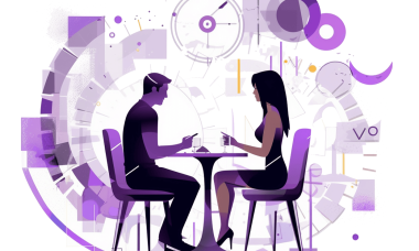 man vrouw date tafel