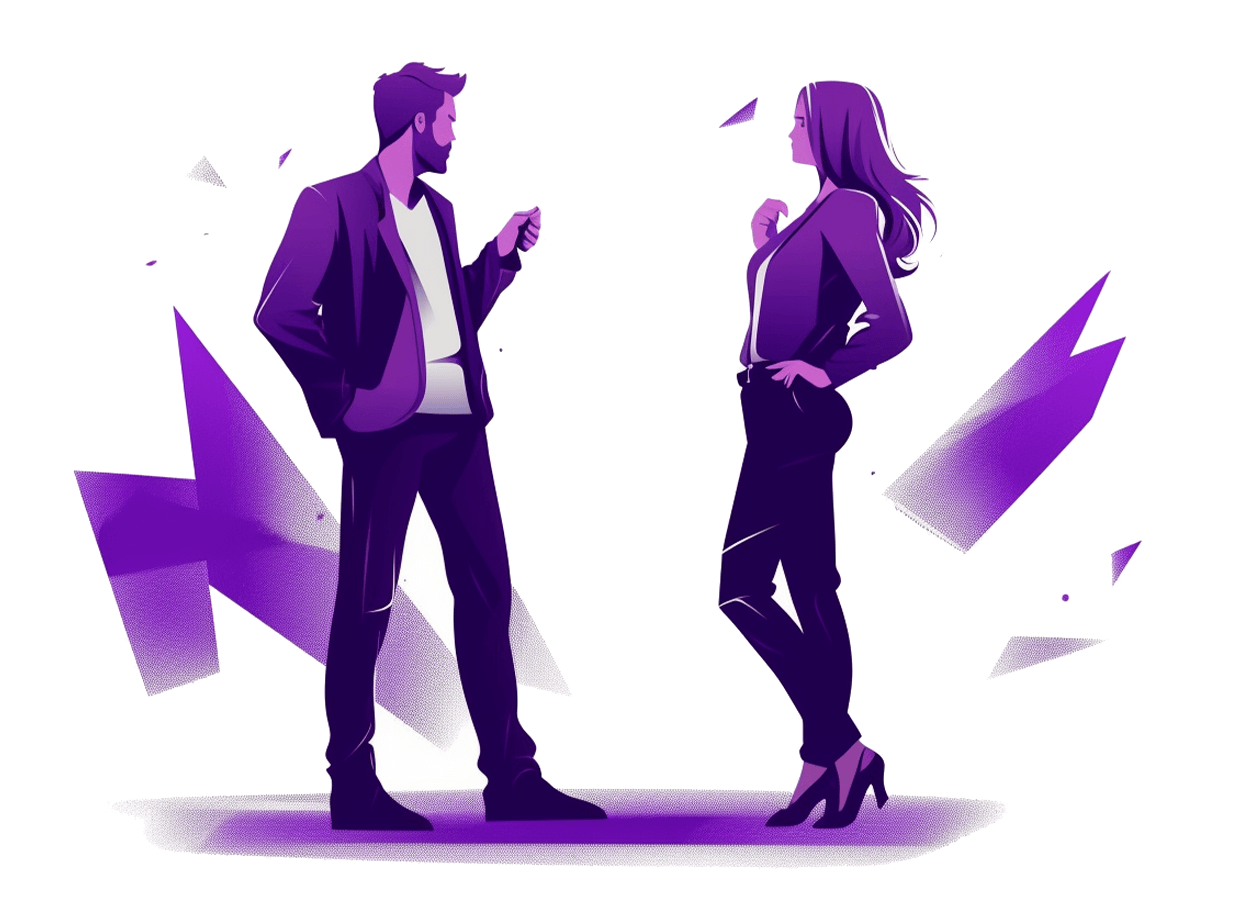 man vrouw gesprek