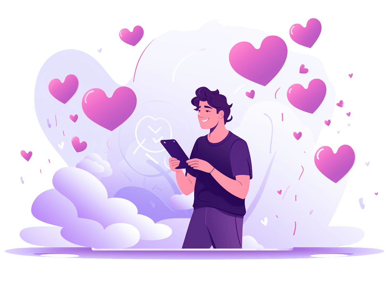 man verliefd hart